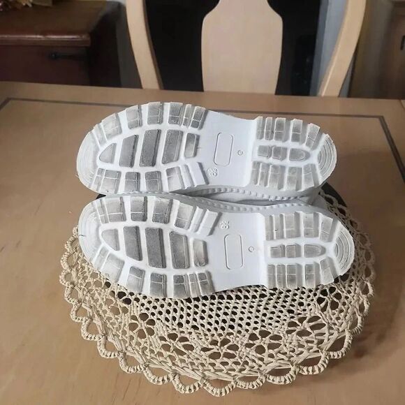 SO combat style white lace up sneakers women's 8.5 - Picture 5 of 5